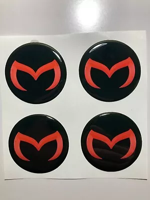 Set Of 4 Pcs Mazda Center Wheel Cap Stickers Decal Rims Emblem Logo • $14.70