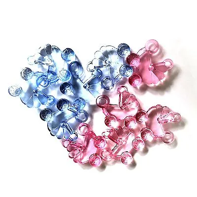 20 X Baby Mix Pram Buggy Charms Plastic Charms Baby Shower Dummy Clips • £3