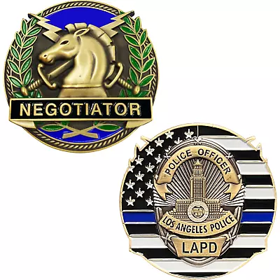 GL13-002 Los Angeles Police Department LAPD Thin Blue Line Negotiator Challenge • $19.99