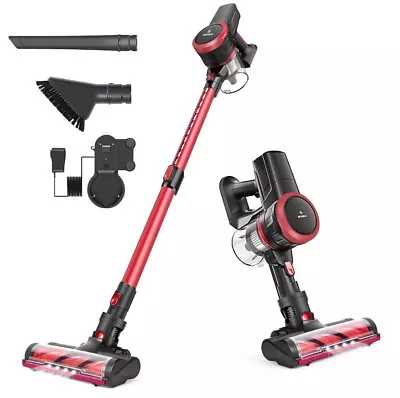 MOOSOO K17 Cordless Vacuum Cleaner Pet Hair 2-in-1 Handheld Stick Strong Suction • £79.99