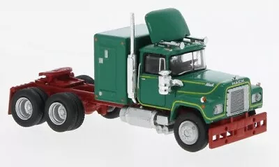 Brekina HO 1/87 1966 Mack RS 700 Green W/ Red Frame Semi Tractor Sleeper Cab • $28.88