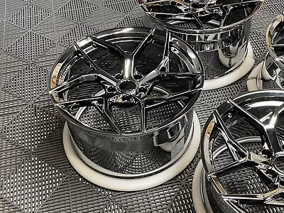 C7 Z06 Corvette Rims. Forged. Chrome Ceramic Coated. ￼ 19 X 10 ￼ 20 X 12 • $2800