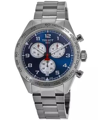 New Tissot PRS 516 Chronograph Blue Dial Steel Men's Watch T131.617.11.042.00 • $361