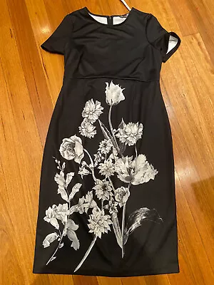$12 • Buy ASOS Maternity Dress 12 New With Tag Black White Floral