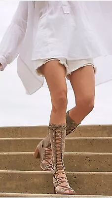 £119 • Buy Jeffrey Campbell Free People Zelda Lace-up Gladiator Heels Boots UK 7. Rrp  $298