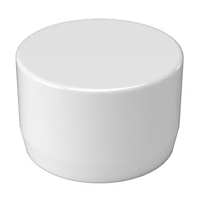 1-1/4  External Flat PVC Cap White (10-PK) FORMUFIT Furniture Grade USA Made • $15.99