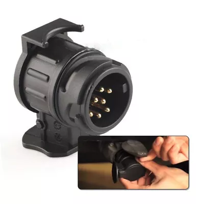 13 Pin To 7 Pin Plug Trailer Power Adapter Truck Towing Socket Converter Parts • £7.49