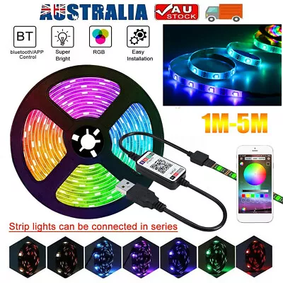 1M-5M LED Strip Lights TV Backlights RGB 5V USB Bluetooth Music Controller • $8.89