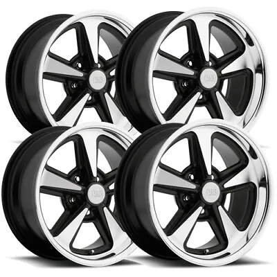 (Set Of 4) Staggered US Mags U109 Bandit 18  5x4.75  Black/Machined Wheels Rims • $1222