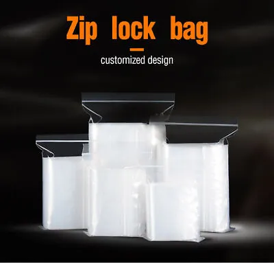 All Size Clear Reclosable Seal Bag Plastic Poly Zip Lock Bags Zipper Baggie 2Mil • $11.18