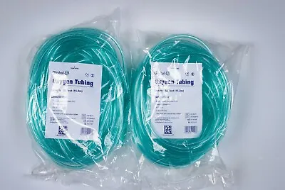 Global Medical Products Oxygen Supply Tubing - Adult 50ft GREEN 2050G - (QTY 2) • $14.99