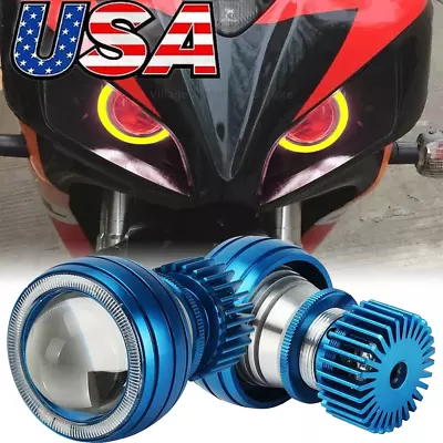 2PCS LED Headlight Angel Eye Projector Demon Light For Honda CBR 600 1000 RR • $65.99