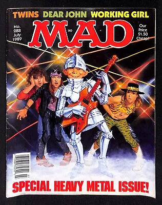MAD Magazine #288 JULY 1989 SPECIAL HEAVY METAL ISSUE Metal Sludge EX Condition • $11.95
