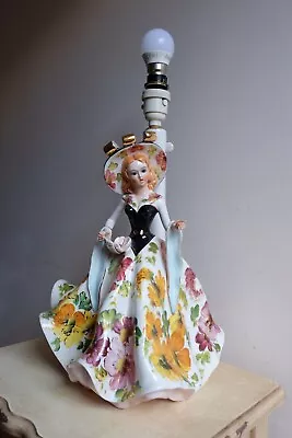 Vintage G. Girardi Italy 535 Ceramic / Porcelain Lady Figurine Lamp Base • £59