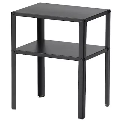 Black Bedside Tablesilky Smoothmatte Black37x28cm • £22