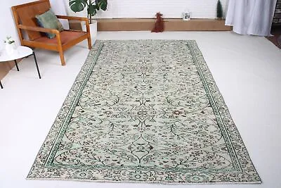 Vintage Rug Moroccan Rug Kitchen Rug 5.4x9.2 Ft Large Rug Turkish Rug • $82.80