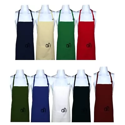 £3.25 • Buy Plain Apron Front Pock Chef Apron Kitchen Cooking Catering Butcher Unisex UK