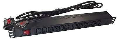 12 Way IEC C13 PDU - 1U 19  Power Distribution Unit - Horizontal Or Vertical • £23