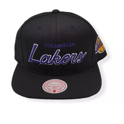 Mitchell & Ness Los Angeles Lakers Foundation Script Adjustable Snapback Hat Cap • $37.99