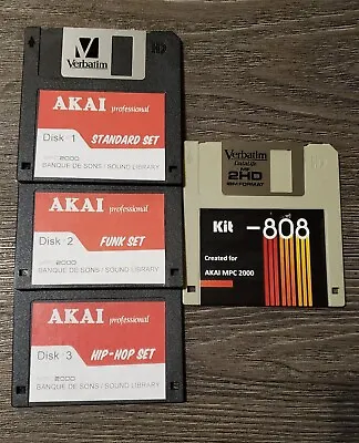Akai Mpc 2000/mpc 2000xl  3 Akai Sound Disks + 808 Disk Lot  • $15