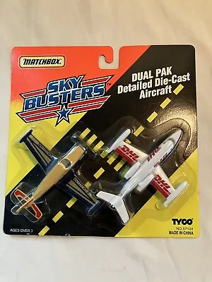 Matchbox 1994 Tyco Sky Busters Dual Pack Piper Comanche & DHL Learjet  • $24.99
