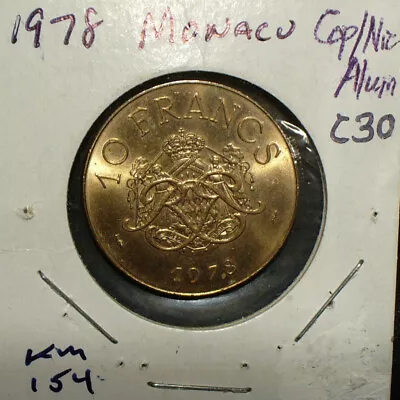 Monaco Uncirculated 1978 10 Francs Coin • $5