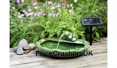 £69.99 • Buy Water Feature Fountain Solar Powered Frog Pond Ceramic Design Garden August