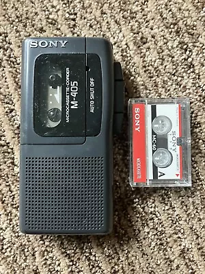 Sony M-405 Microcassette Handheld Voice Recorder Player With 1 Cassette • $19.99