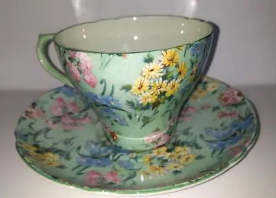 £49.43 • Buy Vintage Shelley England Green Melody China Cup & Saucer Exc. Rare $49.99