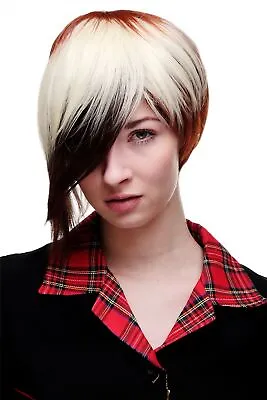 Wig Cosplay Women's Wig Short Bob Wild Red Brown Red Platinum Mix SA061 • £15.50