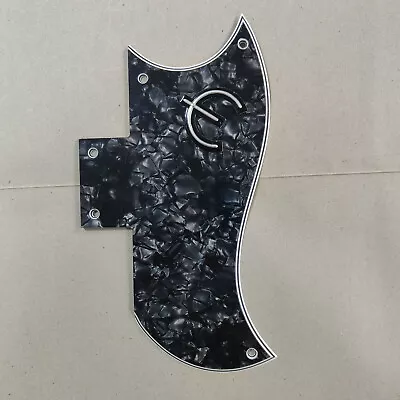 Guitar Parts For US Epihone G400 Pro Guitar Pickguard & E Logo Black Pearl • $10.49