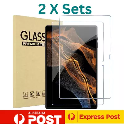 For Samsung Tab S9 S8 S7 FE + PLUS S8 S9 Ultra Tempered Glass Screen Protector • $14.99