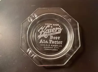 Kaiers Kaier's Beer Ale Porter Mahanoy City Pennsylvania Ashtray • $21.72