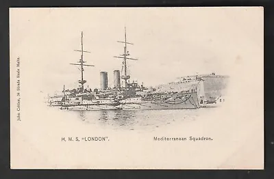 £3.99 • Buy Malta 1895 Undivided Back Postcard HMS London Mediterranean Squadron Critien