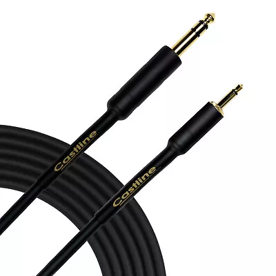 Castline Gold 1/4  TRS To 3.5mm TS Patch Cable Mogami 2549 (NO RING CONNECTION) • $94.95