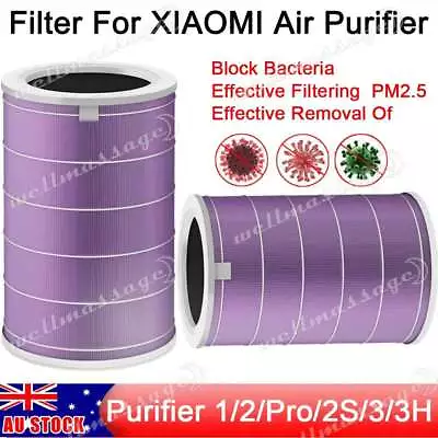 Antibacterial Version Filter For Xiaomi Mi Air Purifier 2S 3 3H Pro Class13 RFID • $26.55