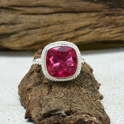 Pink Tourmaline 925 Sterling Silver Ring Mother's Day Jewelry All Size DK-442 • $14.37