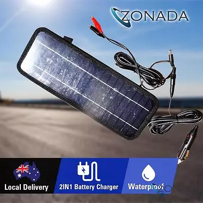 $26.99 • Buy NEW Zonada Poartable 4.5W Solar Panel Charger Power Car Battery 12V Recharge