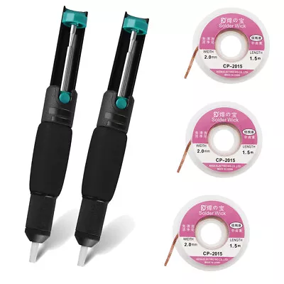 $6.99 • Buy Solder Wick Desoldering Pump Soldering Braid Desoldering Vacuum Pump Remover Set