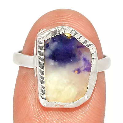 Natural Violet Flame Opal - Mexico 925 Sterling Silver Ring Jewelry S.7 CR6865 • $12.99