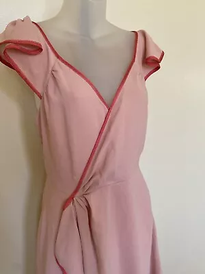 Juicy Couture Pink Faux Wrap Dress Rare Vintage Size 4 Spring Summer Dusty Rose • $39.99
