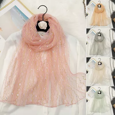 Glitter Shawl Scarf Wrap Veil Formal Evening Party Prom Wedding 	Solid Color US • $6.32