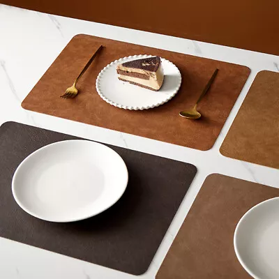 $23.99 • Buy PU Leather Up To SET 6 X Dining Table Placemat Reversible Water Stain Resistant