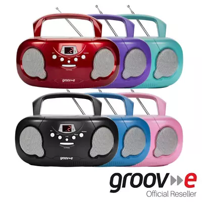 Groov-e Original Boombox Portable Cd Player With Radio Gvps733 Black Blue Red • £31.95