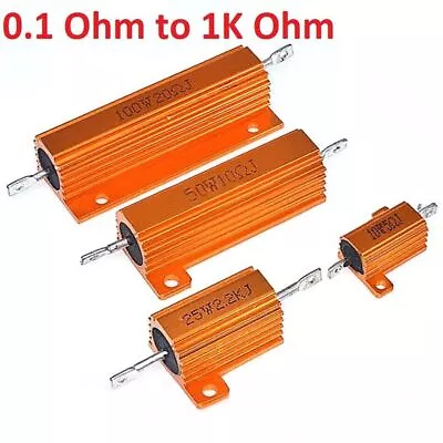 RX24 10W 25W 50W 100W 5% Aluminum Metal Shell High Power Case Heatsink Resistors • $66.83