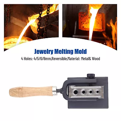 Jewelry Casting Melting Gold/Silver Ingot Mold Reversible Cast IronCrucible Tool • $33