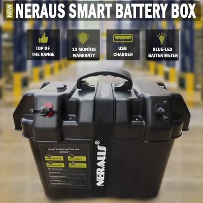 NEW Neraus Smart Battery Box Powerpack AGM Deep Cycle Up To 130 AH Charger Kit • $60