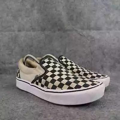 Vans Shoes Mens 9.5 Sneakers Classic Slip On Comfy Cush Skate Casual Checkered • $38.97