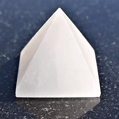 2  (50mm) Moroccan Selenite Pyramid Hand-carved Hand-Polished POWERFUL ENERGY • $11.99