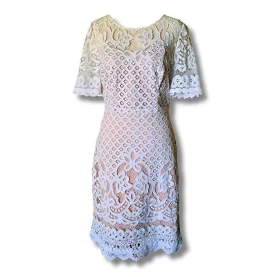 Review 14 Beautiful White Lace Midi Dress • $49.95